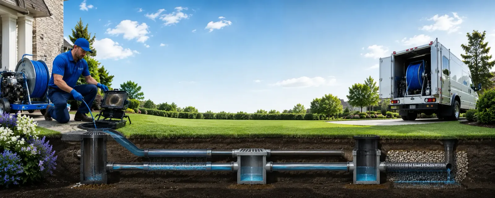 Outdoor drain cleaning information for Hanlontown, IA